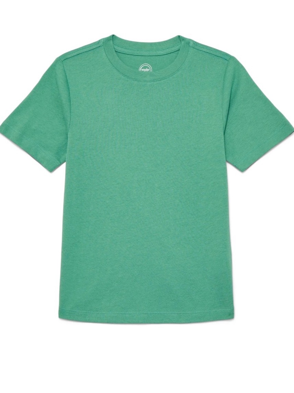 wonder nation Boys' Teal Green Short Sleeve Crewneck Tee